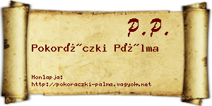 Pokoráczki Pálma névjegykártya